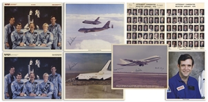 Lot of 8 Signed Photos Given by Dick Scobee to His Family -- Including Two Signed Photos of the 35 Astronaut Candidates Selected in January, 1978